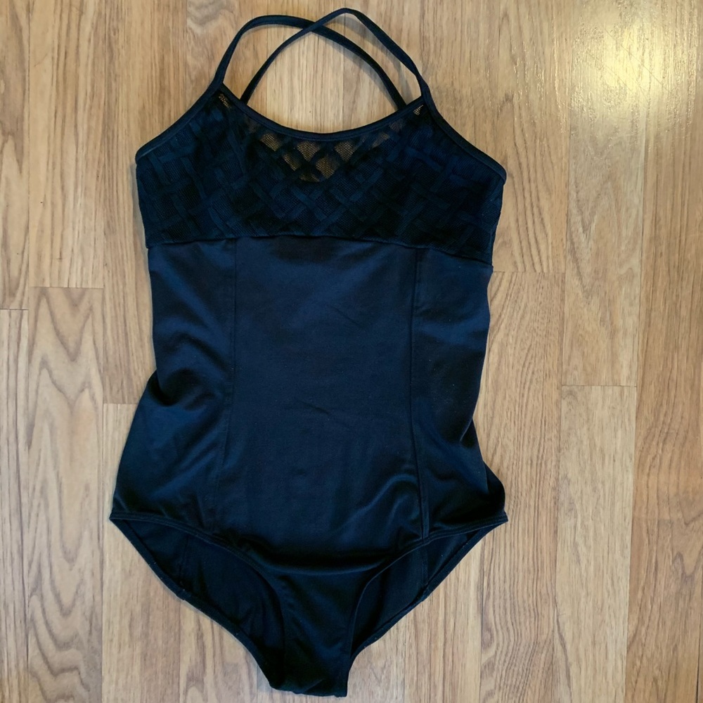 Mirella Black Leotard for Ballet, Dance, or Gym